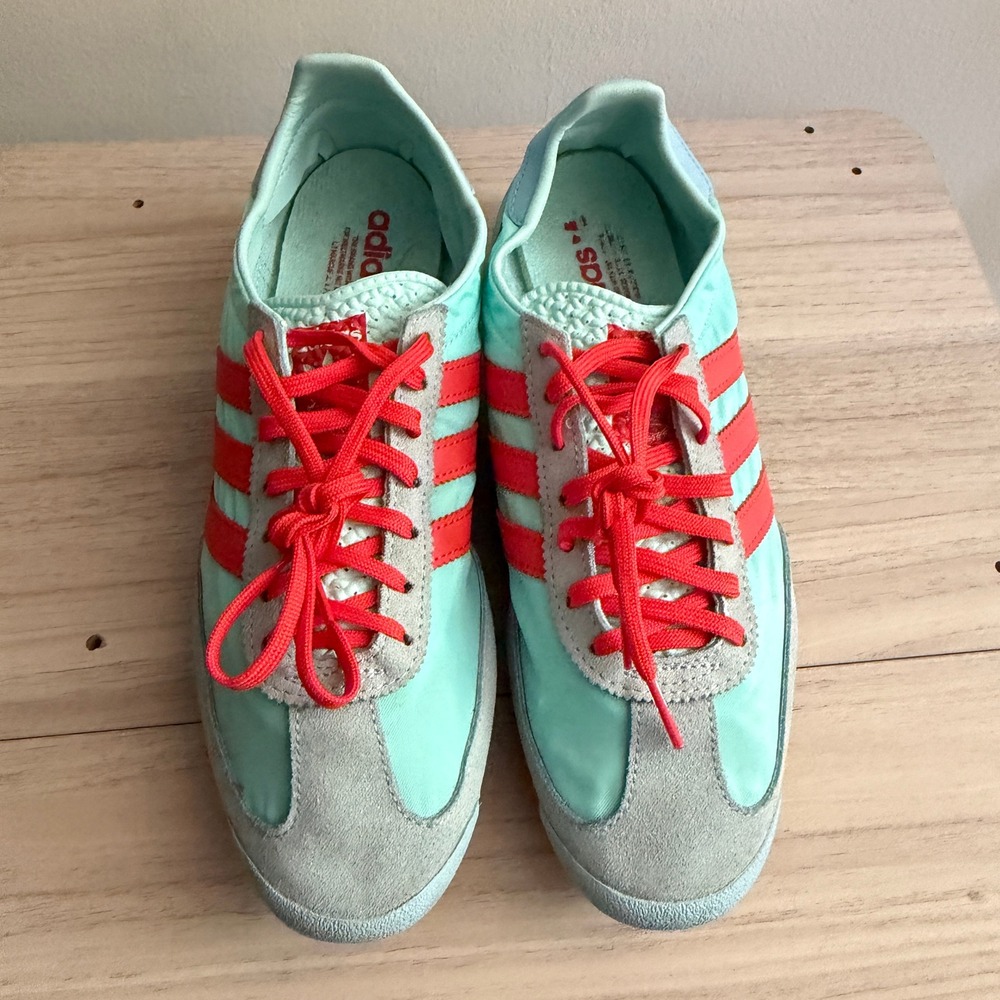 Adidas SL 72 RS Mint Red Suede Nylon Retro Runner Sneaker JH7397